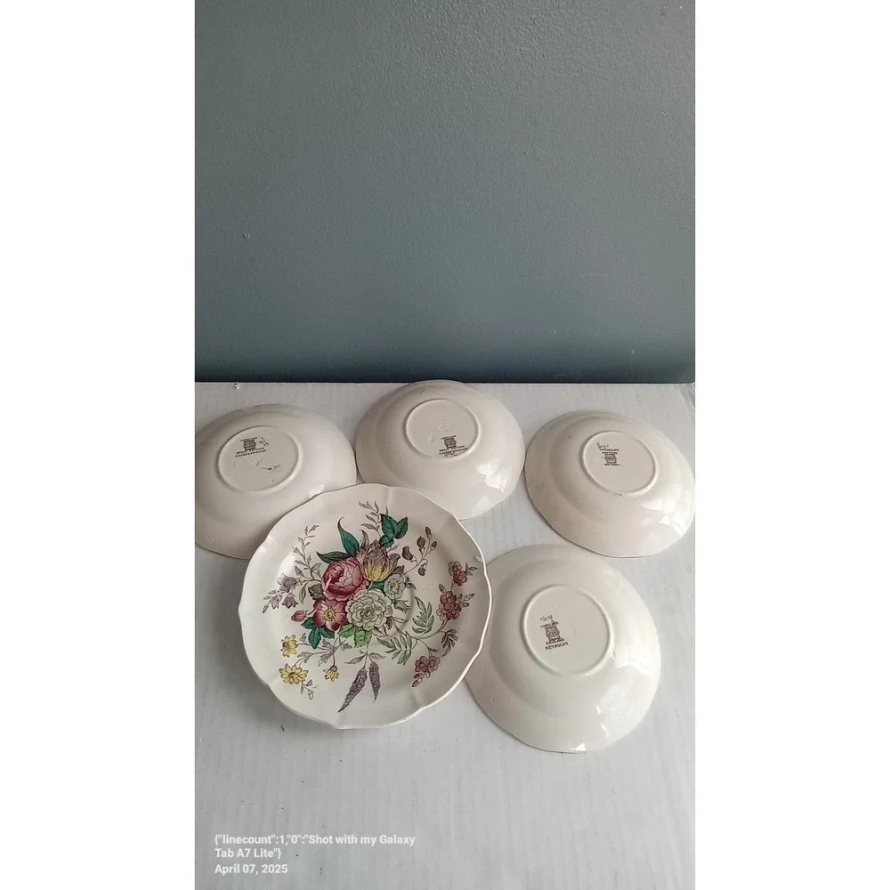 Royal Horticultural Society Plates Set Floral Fruit Decorative Dishes‎